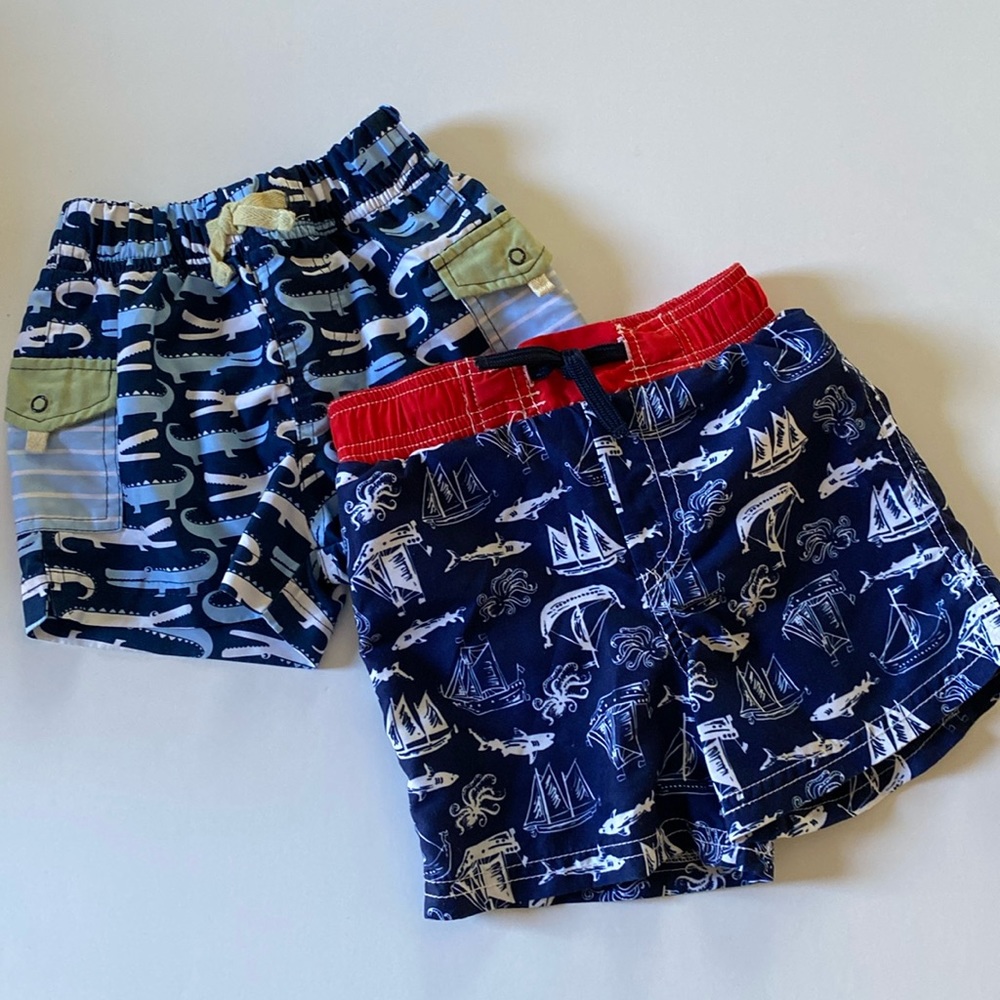Mud Pie 24m-2T/3T Swim Short Set